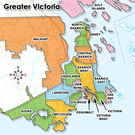 Greater Victoria Map